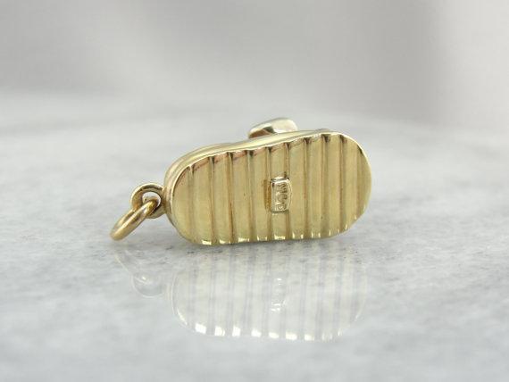 Child's Shoe, Vintage Gold Keepsake with Diamonds