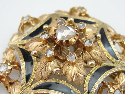 Victorian Pin with Rose Cut Diamonds