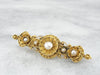 Etruscan Revival Victorian 22K Gold and Pearl Brooch