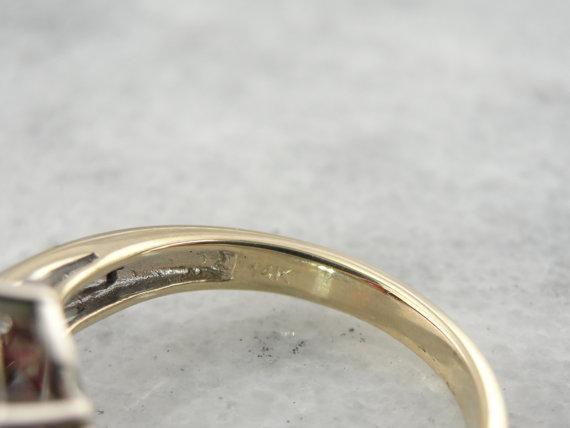 Rhodolite Garnet Diamond Gold Cocktail Ring