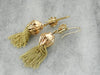 Golden Tasseled Drop Earrings