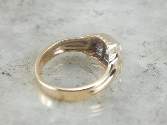 Retro Diamond Engagement Ring