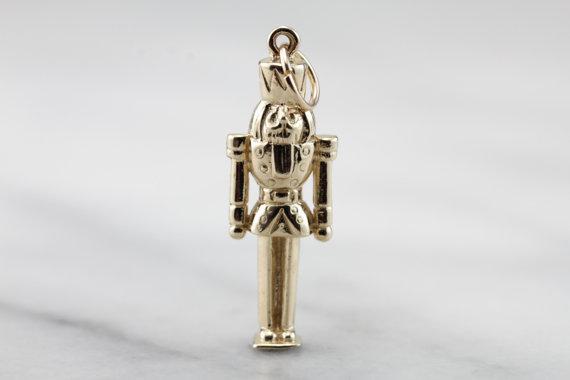 Nutcracker Charm in 14K Yellow Gold