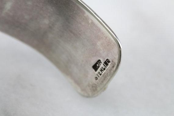 Sterling Silver Fine Landscape Jasper Cuff Bracelet