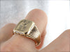 Vintage Coat Of Arms Men's Signet Ring, True Wax Stamping Style