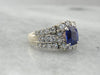 Breathtaking Color Change Sapphire and Diamond Anniversary, Engagement or Cocktail Ring