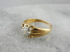 Vintage Diamond Belcher Solitaire Engagement Ring