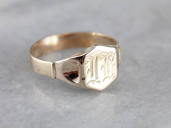 Vintage Monogram "IB" Signet Ring