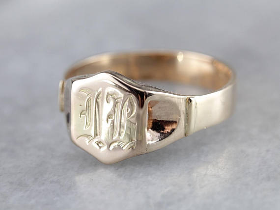 Vintage Monogram "IB" Signet Ring