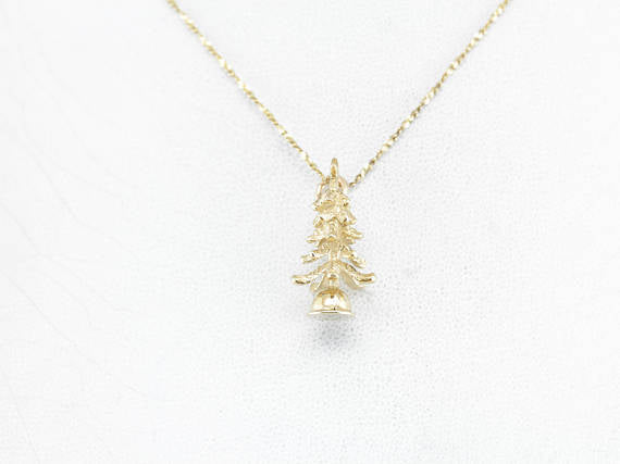 Vintage Gold Christmas Tree Charm