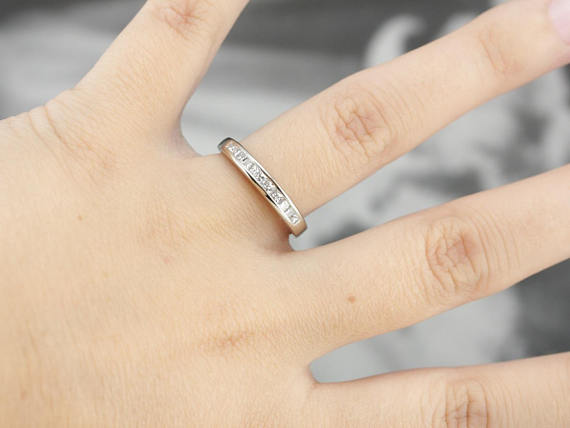 Channel Set Diamond Wedding Band