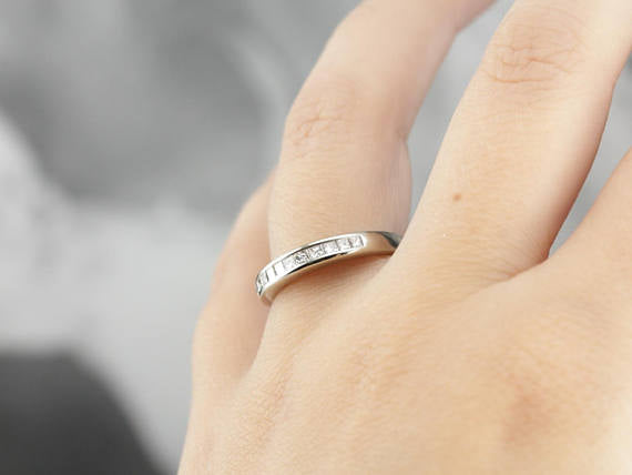 Channel Set Diamond Wedding Band