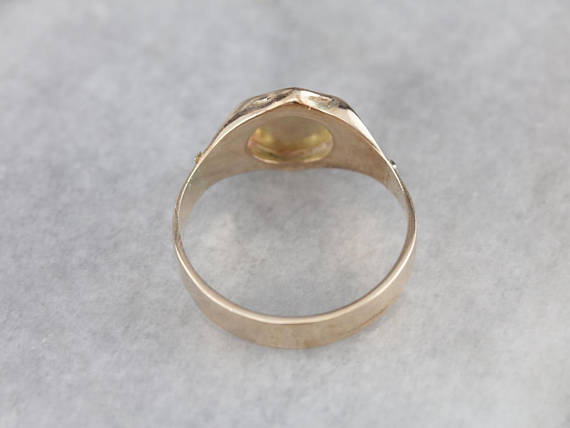 Anillo de sello "IB" con monograma vintage