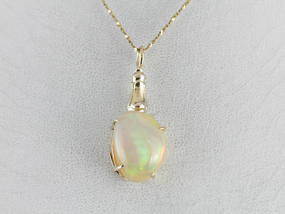 Fancy Cut Opal Statement Pendant