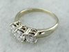 Past, Present, Future, Three Diamond Engagement Ring