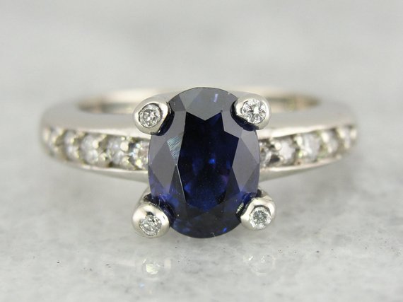 gorgeous cobalt blue wedding rings