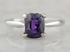 Rare Purple Sapphire from Ceylon, Perfect Sapphire Solitaire, Breathtaking Engagement Ring