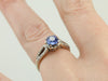 Contemporary Sapphire and Diamond Engagement Ring