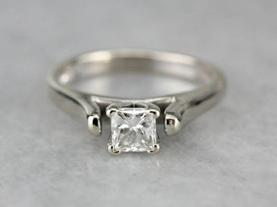 High Profile Diamond Solitaire Engagement Ring