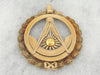 Large Antique Masonic Medal Gold Pendant