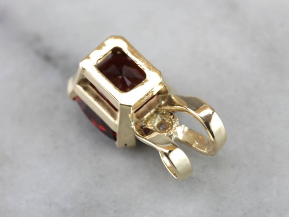 Urbanist: Contemporary Pyrope Garnet and Diamond Pendant