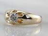 Unisex Antique Diamond Engagement Ring