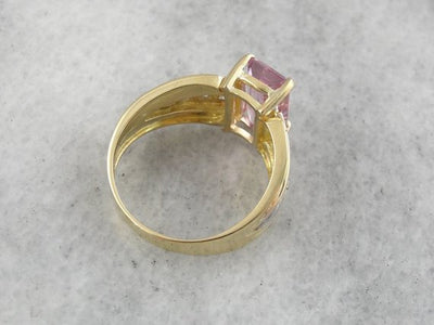 Pretty Pink Tourmaline Cocktail Ring