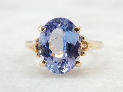 Soft Violet Tanzanite Ring for Day or Evening Wear