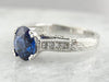 Gorgeous Ceylon Sapphire and White Gold Engagement Ring