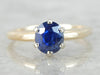 Classic Vintage Solitaire with Immaculate Ceylon Sapphire