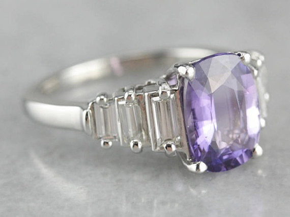 Purple Sapphire Statement Ring