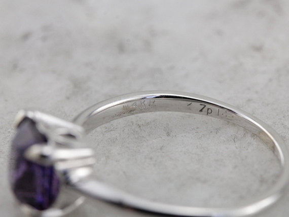 Rare Purple Sapphire from Ceylon, Perfect Sapphire Solitaire, Breathtaking Engagement Ring