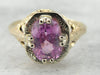 Art Nouveau Filigree Ring with Pink Sapphire