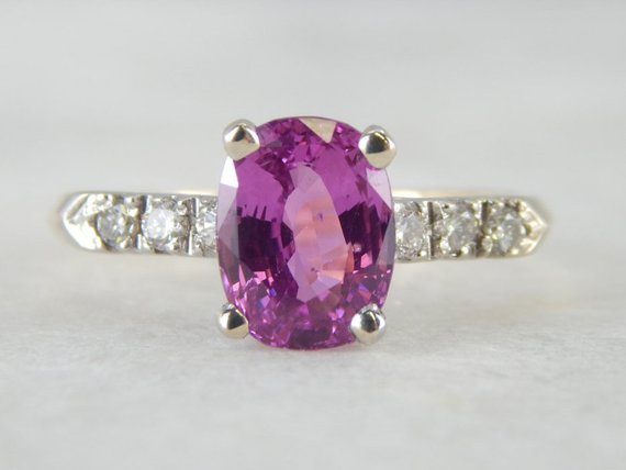 Vintage Pink Ceylon Sapphire Ring