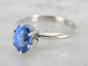 Stunning Oval Sapphire Solitaire Engagement Ring