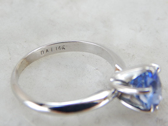 Stunning Oval Sapphire Solitaire Engagement Ring