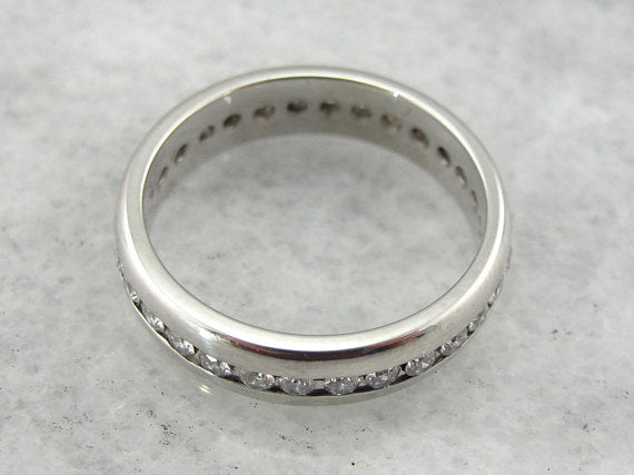 Diamond Platinum Channel Set Eternity Band