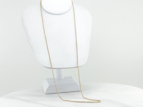 Long Woven Yellow Gold Chain, Gorgeous Vintage Opera Length Chain