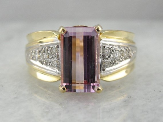 Pretty Pink Tourmaline Cocktail Ring