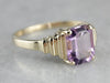Amethyst Solitaire Ring in Yellow Gold