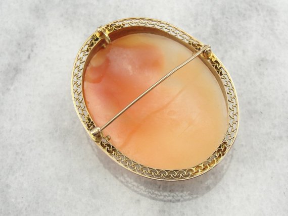 Profile Cameo, Lady with Bouffant, Gibson Girl Hair