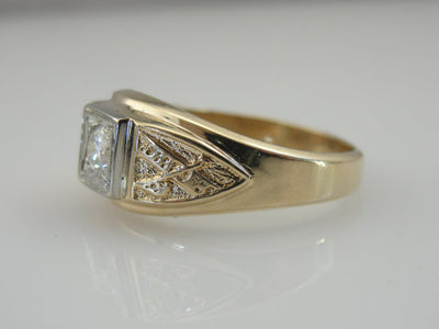 Fireman's Diamond Ring in Fine Gold