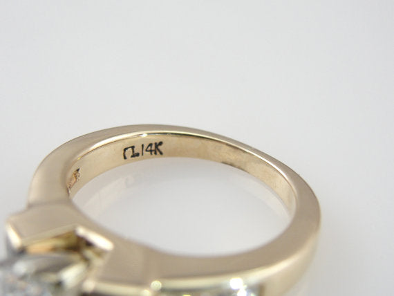 Substantial Modern Diamond Engagement Ring with Square Sapphire Accents