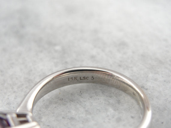 Pink Sapphire Solitaire Engagement Ring