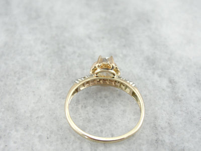 Handmade Old Mine Cut Diamond Engagement Ring
