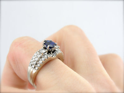 Ceylon Sapphire in Luxurious Engagement or Cocktail Ring