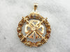 Rosy Yellow Gold Antique Masonic Pendant