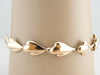 Vintage Rose Gold Bracelet with Polished Leaf Theme