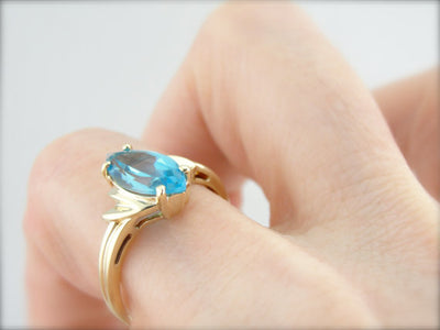 Blue Topaz Marquise Cocktail Ring