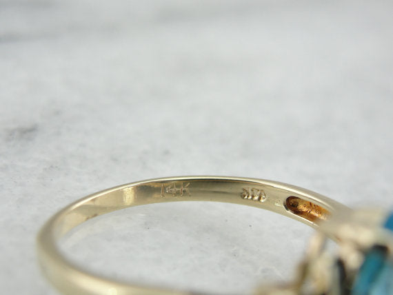 Blue Topaz Marquise Cocktail Ring